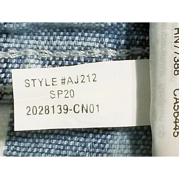 Madewell Jeans Women's 25 Slim Wide-Leg Crop Striped Denim Light Wash (27x25) - Picture 7 of 7